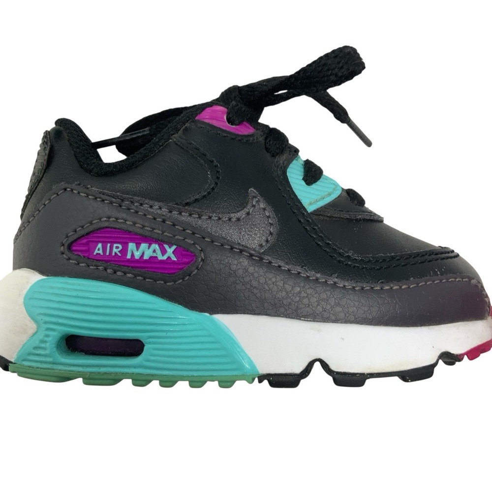 Nike Air Max 90 Shoes S833416-033 5C Toddler Baby Sneaker Shoes Black Pink Multi - Picture 10 of 15